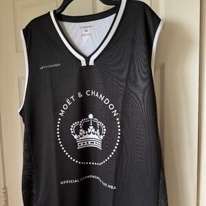 Moet & Chandon Champagne NBA Basketball Jersey New XL Black #43 Official Mesh